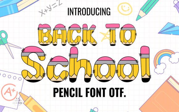 Back to School Pencil: A Bold Font for Creative Projects
