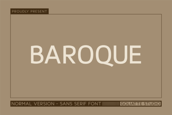 Baroque: A Modern Sans Serif Typeface