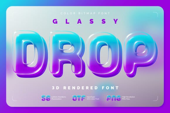 Glassydrop: A Creative Font for Web Design