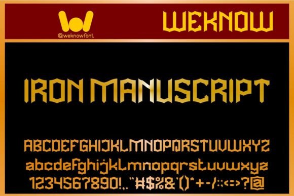 Iron Manuscript Font for Web Design