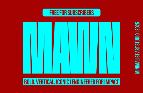 Mawn: A Bold Font for Craft Creators