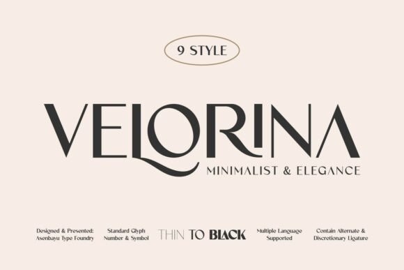 Velorina: A Modern Typeface for Digital Marketing